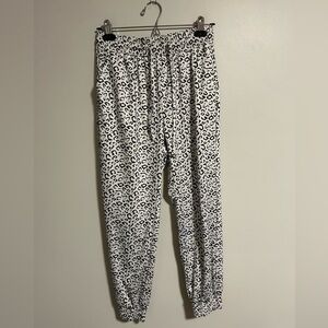 Belinda medium black & white Leopard Print Jogger Pants